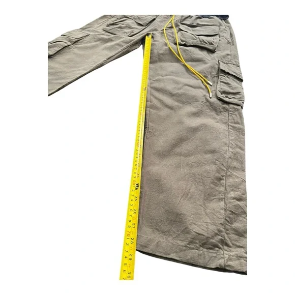 MNML Drawstring Cargo Jogger Pants Men’s Large Green Organic Cotton Size XXXL